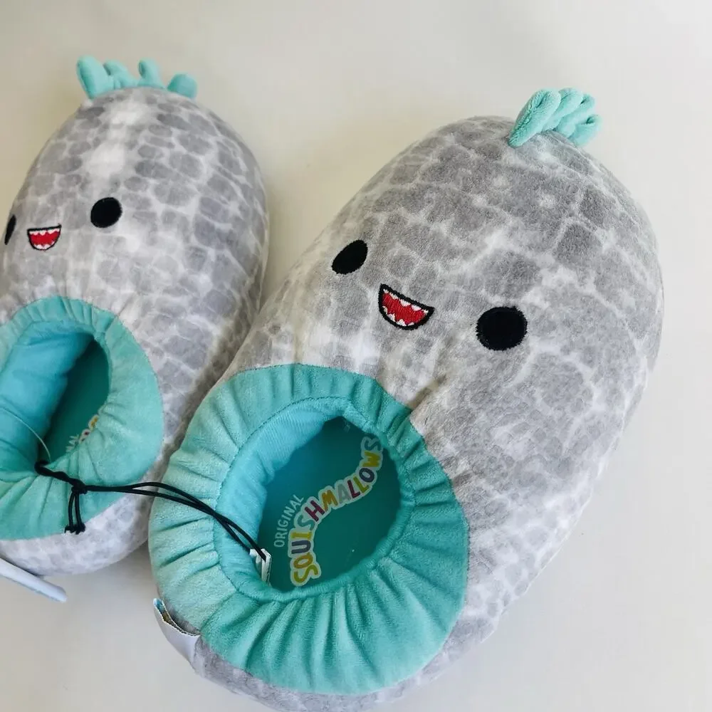 Squishmallows Plush Full Body Step In Slipper Cute Green Dino‎ Dinosaur Size 4-5